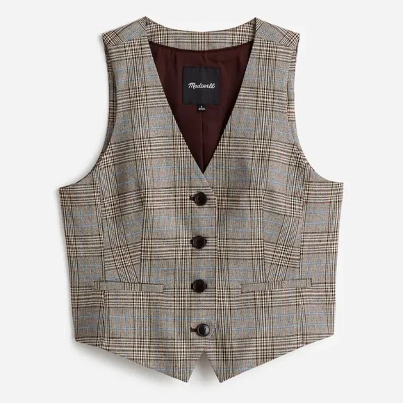 Madewell Waisted Vest in Yarn-Dye - Picture 3 of 10